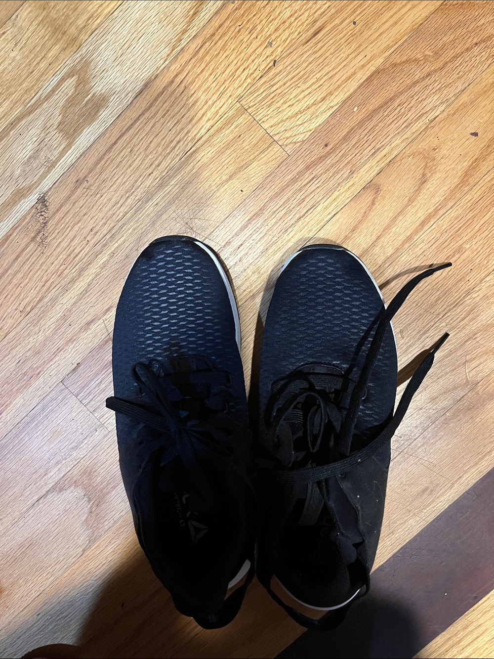 Reebok Women's Black Lace-Up Athletic Sneakers